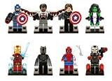 2016 Falcon SpiderMan SheHulk BlackPanther CaptainAmerica Superheroes Minifigure Building Block Toy 8pcs