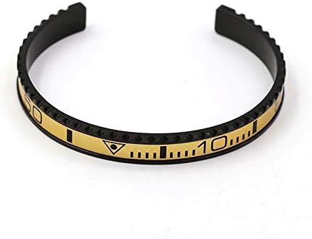 BeiChong Gold Color Stainless Steel Speedometer Cuff Bracelet Bangle Watch Jewelry