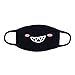 5-Pack Mouth Mask Unisex Cartoon Anime Cute Shape for kids Teens Men Women Lovers, Cotton Fashion Anti-Dust Half Face Mouth Mask for Boys and Girls (Black)