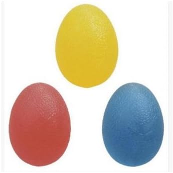 Hand Strength - Power Eggs - Egg Balls - Hand, Finger and Grip Strengthening, Therapy Stress Balls, Relieves Joint Pain - Set of 3 (Soft,Medium,Firm)