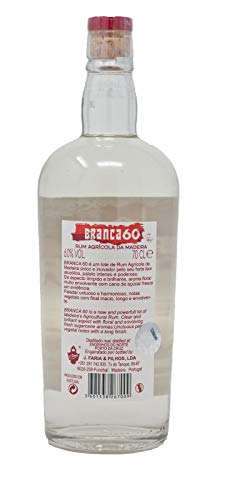 BRANCA -Fire- Aguardente de Cana 60% - Rum Agrícola da Madeira Zuckerrohrschnaps aus Portugal (1 x 0,7 L) – Bild 3