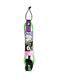 Catch Surf Beater 6' Leash, Green/Purple