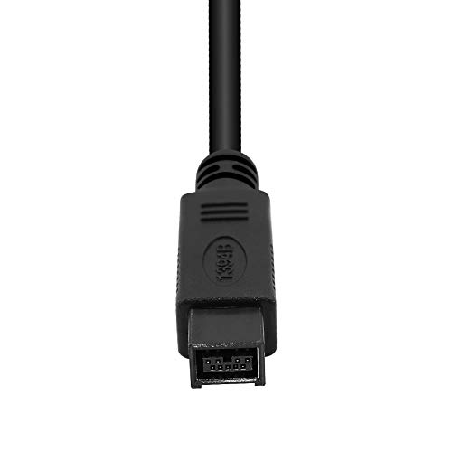 Yeung Qee IEEE 1394B Firewire 800 to 400 9 pin to 6 pin Cable 6ft, Firewire 800 9 Pin/6 Pin Male/Male (9 pin to 6 pin)
