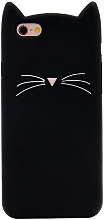 CHOCOCASE Black Cat Case for iPhone SE / iPhone5 / iPhone5s Soft Silicone Flexible Rubber Material 3D Cartoon Cute High Fashion Stylish Kids Teens Girls Women Protective