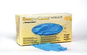 SEMPERMED SEMPERCARE NITRILE GLOVE Exam Glove, Nitrile, X-Small, Powder Free (PF), 200/bx, 10 bx/cs
