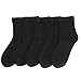 SERISIMPLE Women Thin Bamboo Socks Crew Lightweight Above Ankle Casual Dress Sock For Ladies Bootie Trouser 5 Pairs (Black, Large)
