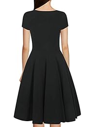 Helyo 163 - Vestido de mujer elegante y casual con mangas y cuello en V