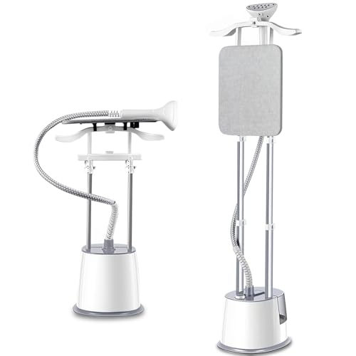 2000W Garment Steamer and Clothes Steamer with Stand, 2.5L Tank, Fast Heat-Up, 70-Min Continuous Steam, Vertical Steamer for All Fabrics