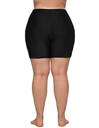 Bañador para dama, talla grande, pantalones cortos de talle alto