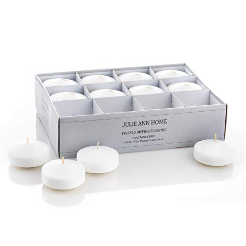 White Floating Candles, 3 Inch Unscented Candle Discs Perfect for