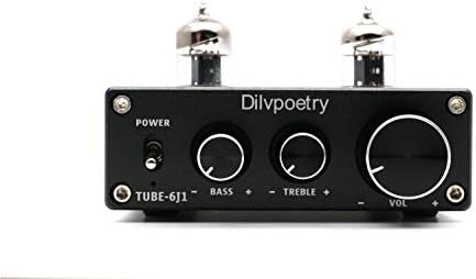 Preamp Amplifier, Dilvpoetry Tube 6J1 Audio Preamplifier Buffer Mini Tube Hifi TPA3116D2 Vacuum Tube Power Amp