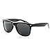 MLC Eyewear Vintage 80's Retro Classic Horn Rimmed Polarized Unisex Sunglasses - Charcoal Black