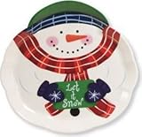 Creative Converting 61623 Plastic Snowman Shaped Tray, 14-Inch