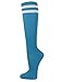 COUVER Women Junior 2 Striped Knee High Fashion Casual Tube Cotton Socks(1 pair)