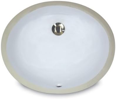 Nantucket Sinks UM-13x10-W 13-Inch by 10-Inch Oval Ceramic Undermount Vanity Sink, White by Nantucket Sinks
