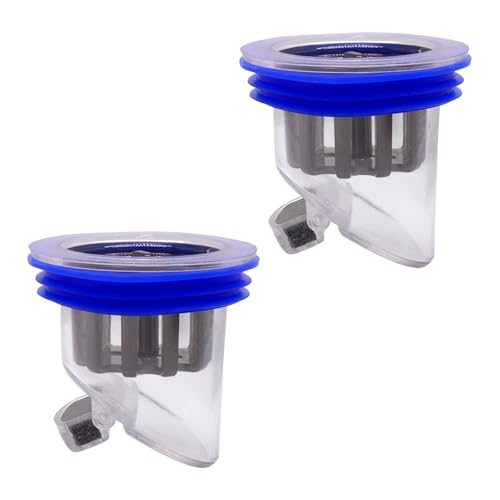 ZHMEINA Odor Proof Floor Drain, Shower Drain Backflow Preventer, Anti-Odor Floor Drains Core Plug, for Showers, Bathroom and Kitchens, Fit 1.26" to 1.69" Caliber, 2PCS (Blue) at Amazon