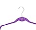 ESYLIFE Cascading Velvet Hangers with 360 Degree Swivel Hooks Ultra Thin No Slip, 50 Pack, Purple