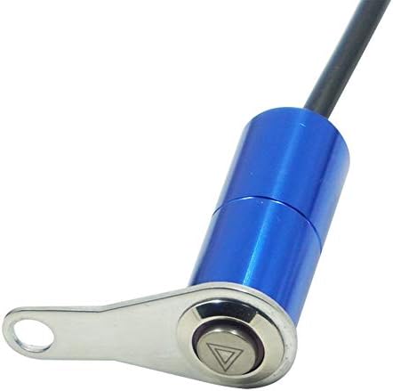 BINODA 5 Color Motorcycle Handlebar Switch Hazard Light ON/OFF Button Double Flash Warning Emergency Lamp Signal Flasher With Red Light, (Color : Blue)