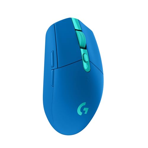 Logitech G G305 LIGHTSPEED kabellose Gaming-Maus mit HERO 12K DPI Sensor, Wireless Verbindung, 6 programmierbare Tasten, 250 Stunden Akkulaufzeit, Leichtgewicht, PC/Mac - Blau