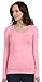 Bella Canvas Sheer Mini Rib Long-Sleeve V-Neck T-Shirt (B8750) Pink, 2XL