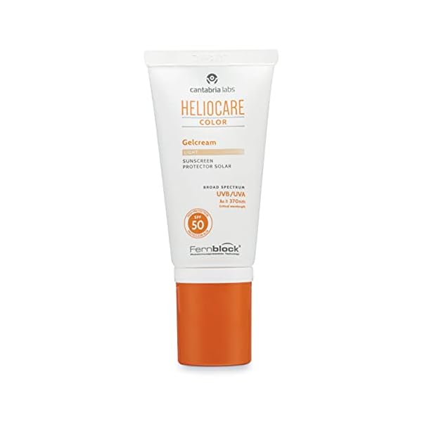 Heliocare Gelcream Colour Light SPF 50 50ml / Sun Cream For Face / Daily UVA UVB Anti-Ageing Sunscreen Protection…