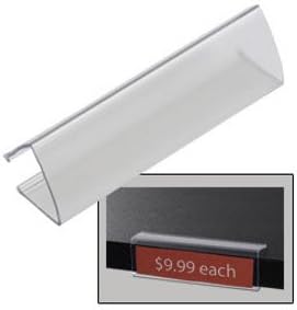 Pack of 20 New Retails Clear Acrylic Finished Wooden Shelf Ticket Holder