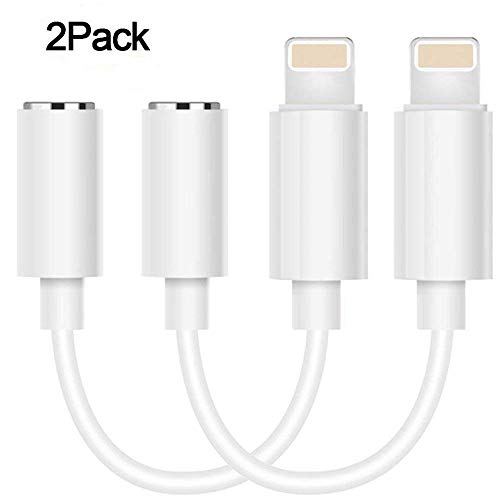 Headphone Adaptor for iPhone Adaptor to 3.5mm Converter Earphone Adaptor for iPhone 7/7 Plus Accessories Headphone Cable Splitter Audio Jack Headphone Cable Earbud Adapter Support iOS 10.2