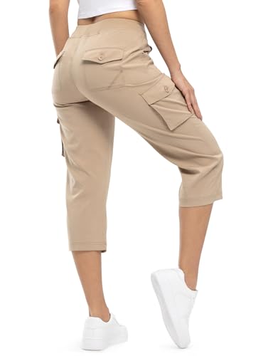 TBMPOY Womens Lightweight Cargo Capris