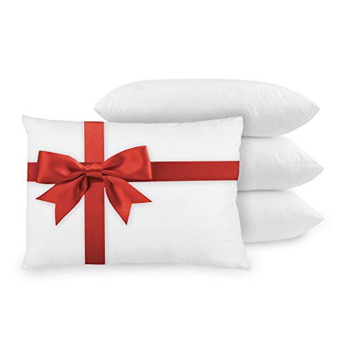 BioPEDIC 4-Pack Bed Pillows with Built-In Ultra-Fresh Anti-Odor Technology, Standard Size, White (Certified Refurbished) - Thumbnail 5