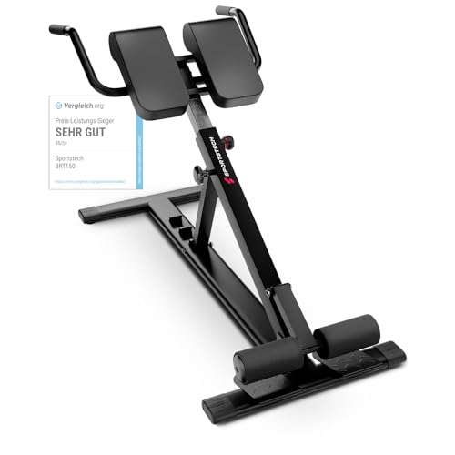Sportstech 6in1 Bauch- und Rückentrainer für zuhause, Multifunktion Hantelbank verstellbar, training bench press bank, Deutsche Qualitätsmarke, Bauch