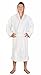 Arus Mens Hooded Classic Turkish Cotton Bath Robe with Full Length Options White, Large-X-Large