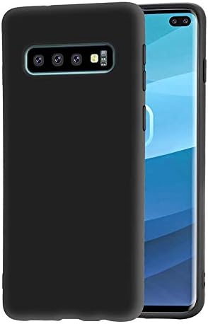 SALTECH® For Samsung Galaxy S10+ (Plus) Black Case Slim Silicone Ultra Soft Gel Cover [Slim Fit] [Anti Scratch] [Shock Absorbing]