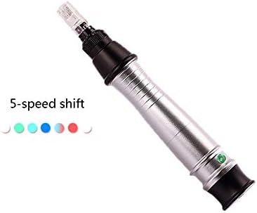 YSZDM DermaPen Microneedle, 0.25mm- 2.0mm Adjustment Electric Derma Pen Stamp Auto Micro Needle Roller Anti Aging Skin Therapy Device,Black