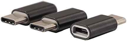 3PCS USB-C to Micro USB Adapter for Data Syncing and Charging Convert Connector（Aluminum Black）