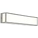 Hamilton Hills New Modern Vanity Light | Frosted LED Brushed Nickel Wall Mounted Lighting | Vertical or Horizontal Box Light | 3000K Warm White 24