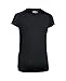 Under Armour Girls' Big Logo T-Shirt, Black (001)/White, Youth Medium