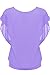 Zeagoo Women's Loose Casual Short Sleeve Chiffon Top T-shirt Blouse, Light Purple, Large