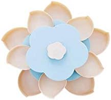 Double-layer Petal Rotating Melon Fruit Plate Shaking Sound Snack Plate Creative Living Room Pattern Home New Year Candy Dried Fruit Box Pink/Blue (Color : Blue, Style : Double layer)