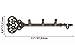 Comfify Decorative Wall Mounted Key Holder Rack - Vintage Key Shaped Rack with 3 Hooks - Wall Mounted - Keys, Coats, Hats and More- Rustic Cast Iron - 11 x 2.8 - with Screws and Anchors - Rust Brown