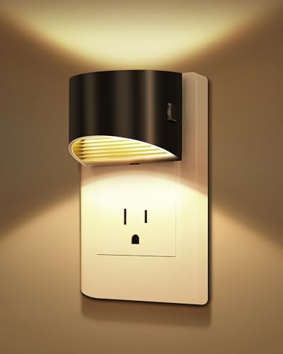 2 Paquete Luz Nocturna Enchufable con Sensor de Luz de Atardecer a Amanecer, 3000K Lampara LED Nocturna Noche con 3 Niveles de Brillo, Luces Nocturna para Niños, Dormitorio, Baño, Pasillo, Escaleras