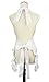 LilMents Women's Ruffle Outline Retro Apron Kitchen Cake Baking Cooking Cleaning Maid Costume (White)