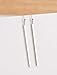 Minimalist Silver Plated Long Vertical Bar Drop Earrings