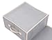 Juvale Storage Bins - 3-Pack Small Foldable Storage Cubes, Decorative Fabric Storage Bins with Lids and Clear Windows, Household Organization, Closet, Office Supplies, Gray, 12 x 12 x 6.5 Inches