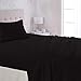 AmazonBasics Lightweight Super Soft Easy Care Microfiber Sheet Set with 16" Deep Pockets - Twin XL, Black primary