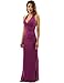 PattyBoutik Women's Halter Empire Waist Ruched Side Slit Maxi Dress