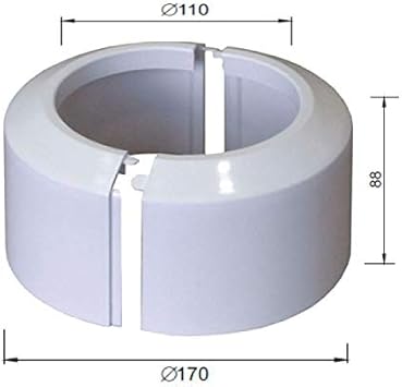 High Split Two Piece White Wc Toilet Rosette Soil Pipe Connection