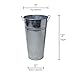 Rustic Metal 13 Inch Galvanized Flower Vase - Set of 2 - French Bucket - Farmhouse Style - Perfect for Fresh and Dried Floral Arrangements for Home and Weddings (Silver)