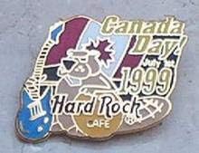 ROCK CAFE Canada Day 1st July 1 1999 CANADA FLAG PIN HARD PIN B 4-2A-311Vintage