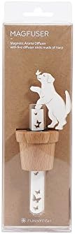 FunnyFish Magfuser - Wooden Magnetic Aroma Diffuser, Dog Hanji Diffuser Stick - Beech