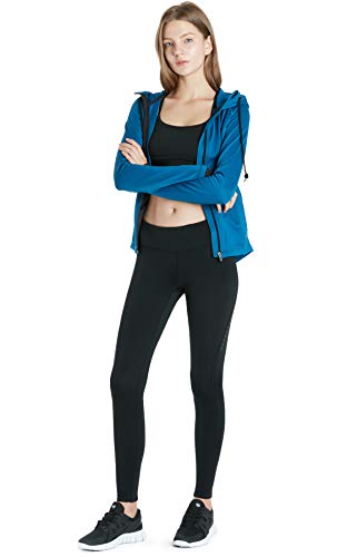 Tesla TM-XUL84-KLB_Medium Winter Thermal Running Fleece Lined Pants Cycling Tights w Rear Pocket XUL84